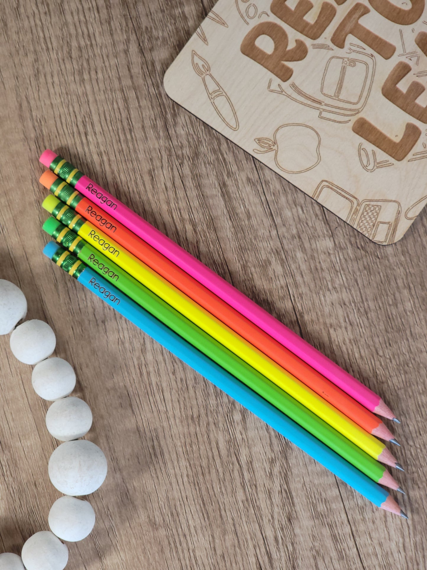 Engraved Pencils- Neon