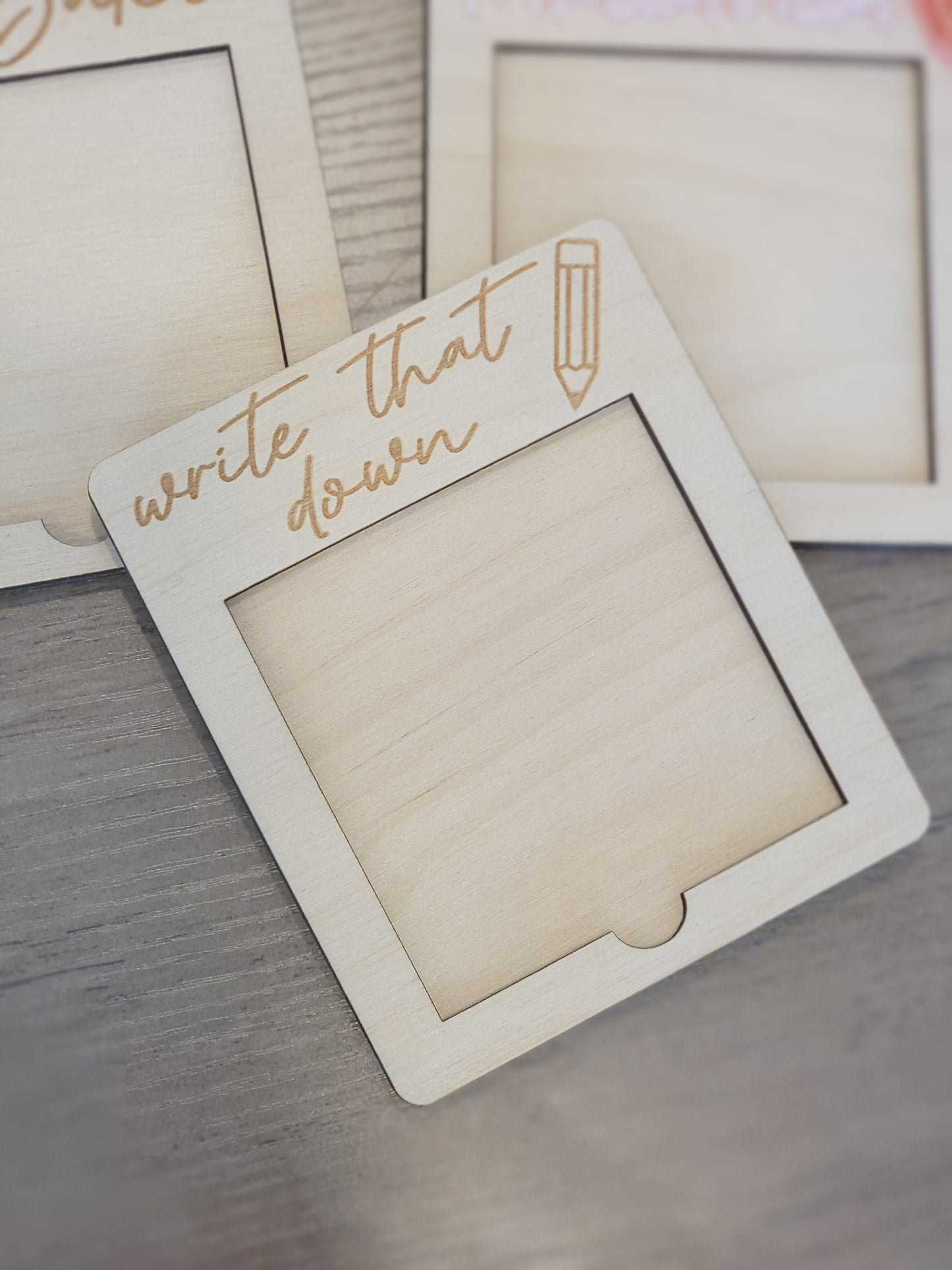 Engraved Sticky Note Holder