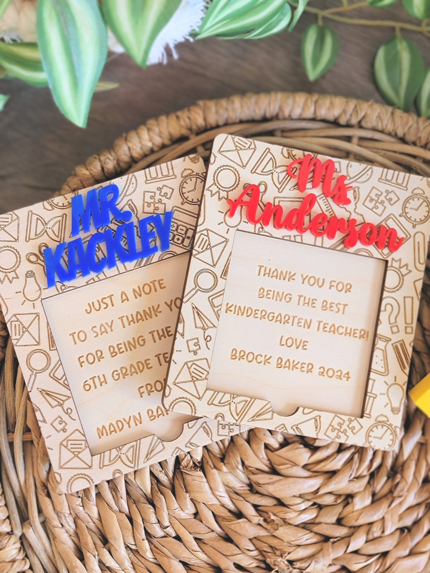 Teacher Themed Sticky Note Holder