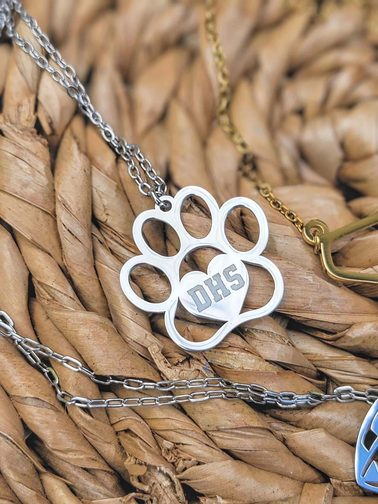 Personalized Paw Heart Necklace