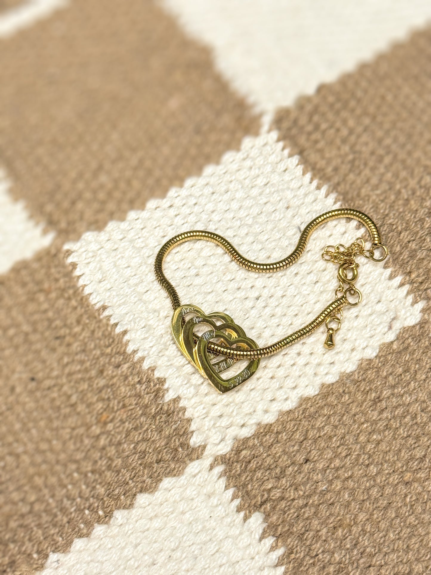 Open Heart Charm Bracelet