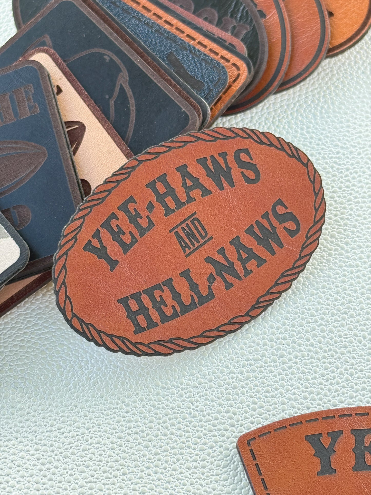 Yee Haws and Hell Naws- Oval Rope