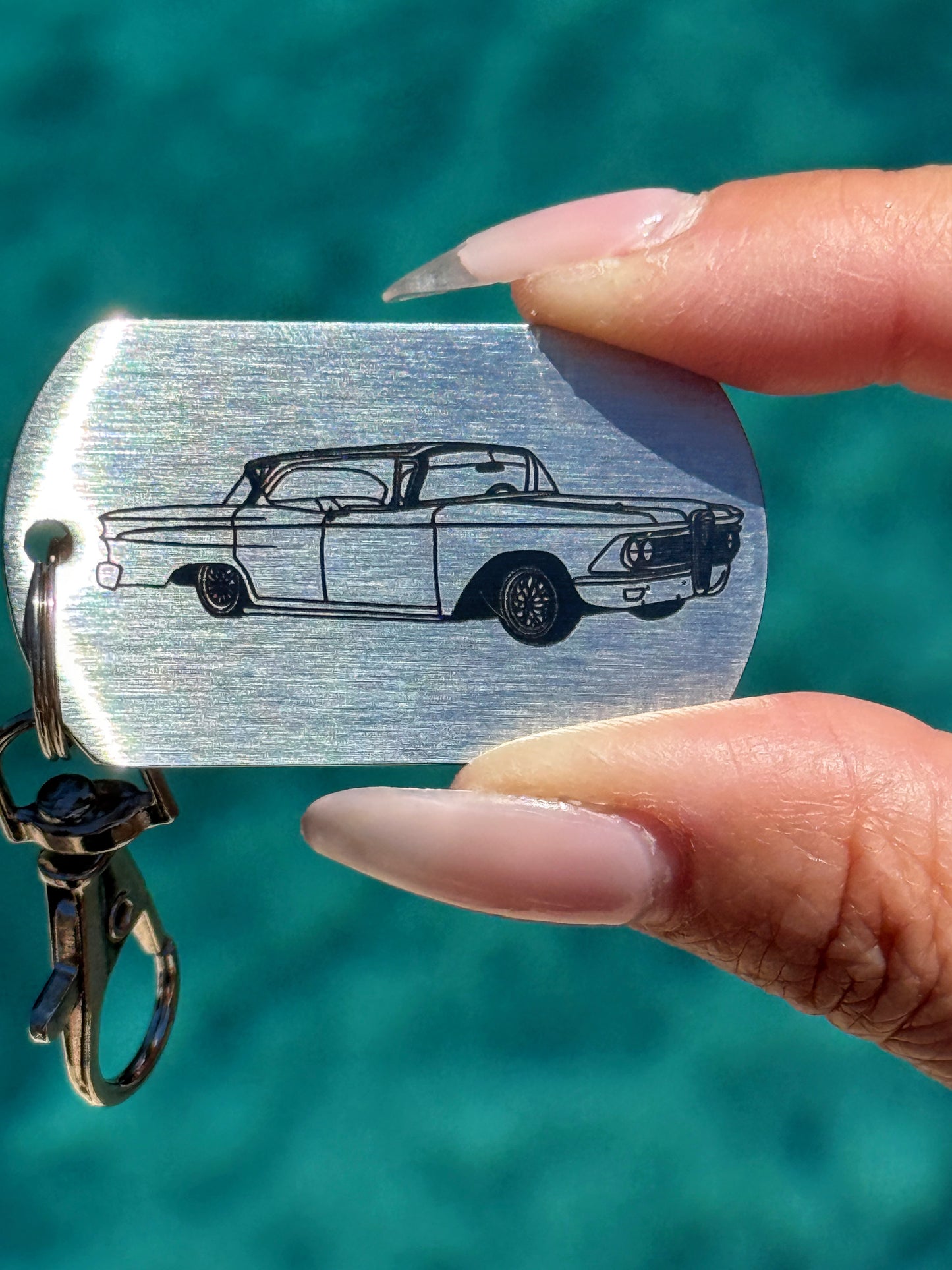 Custom Laser Engraved Stainless Steel Dogtag Keychain | Branded Corporate Gift