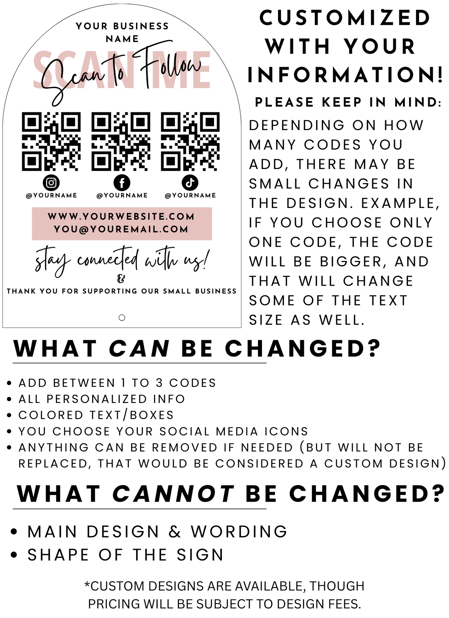 UV Printed QR Sign