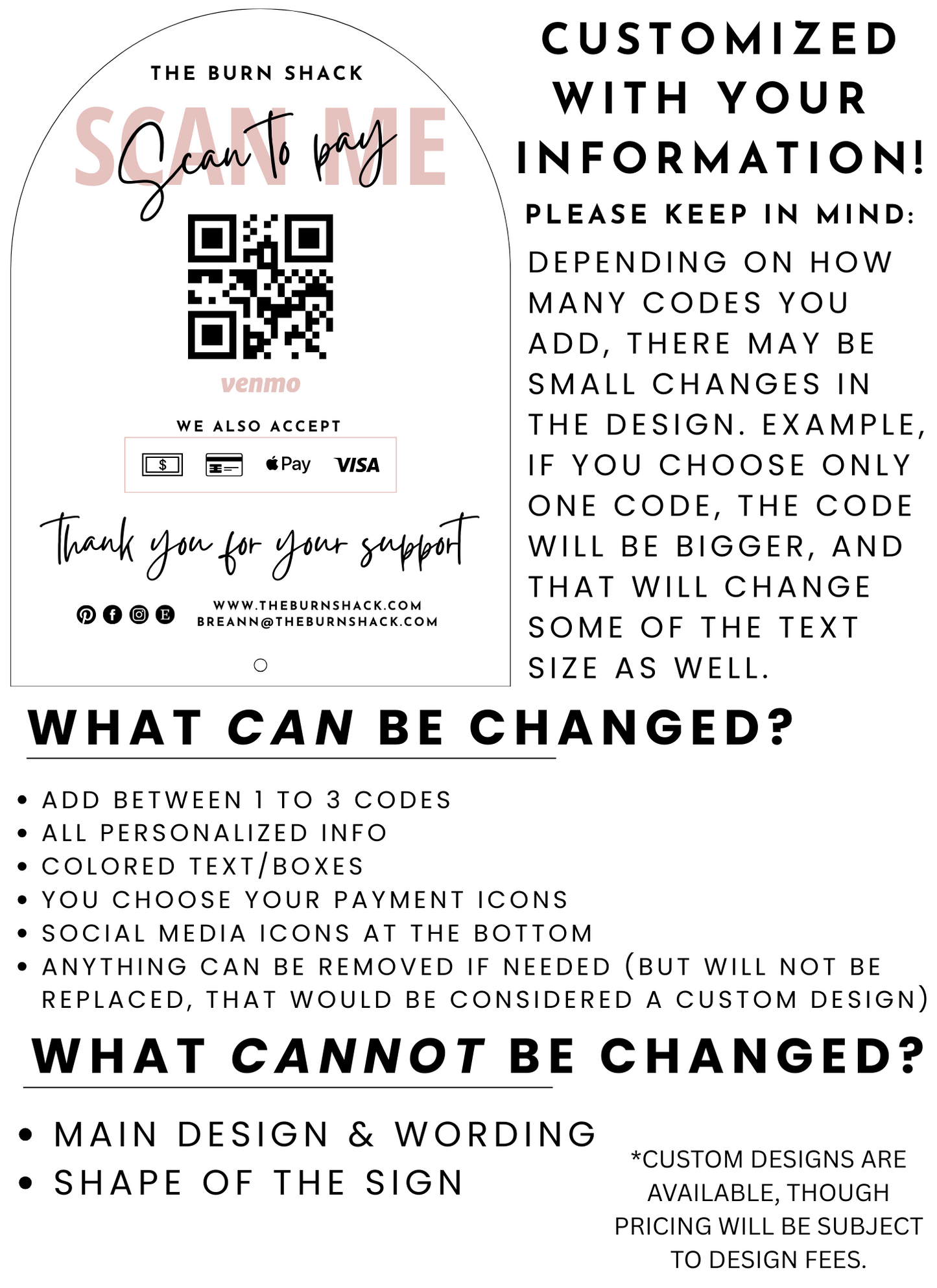 UV Printed QR Sign