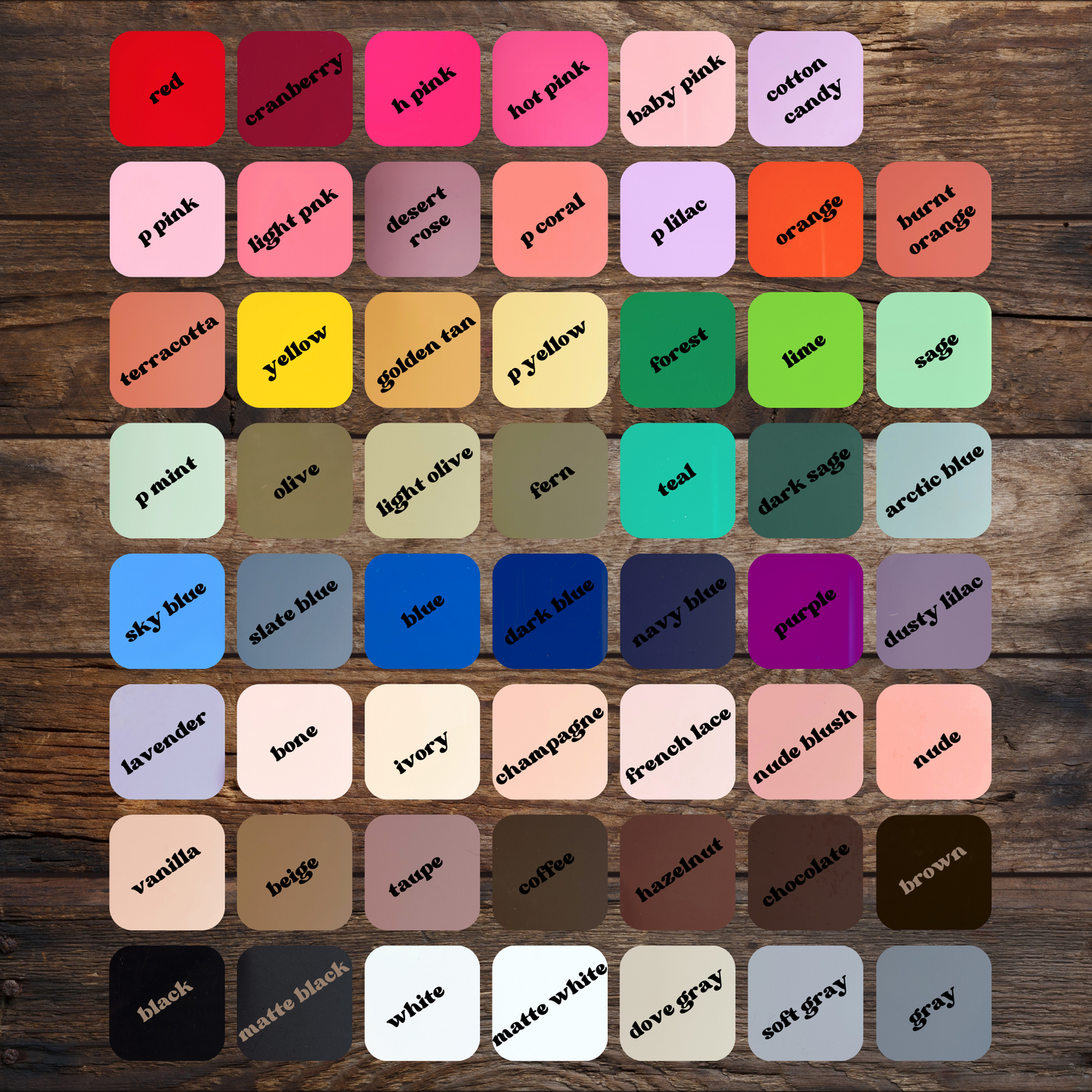 Solid Color Tumbler Tag