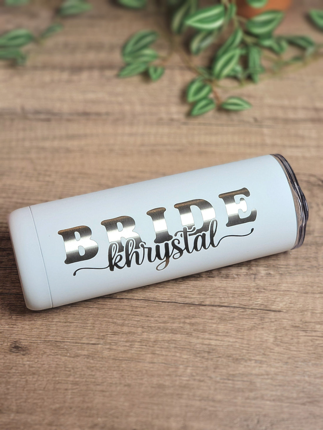 Bridal party engraved tumbler — custom wedding drinkware for the Central Valley by The Burn Shack