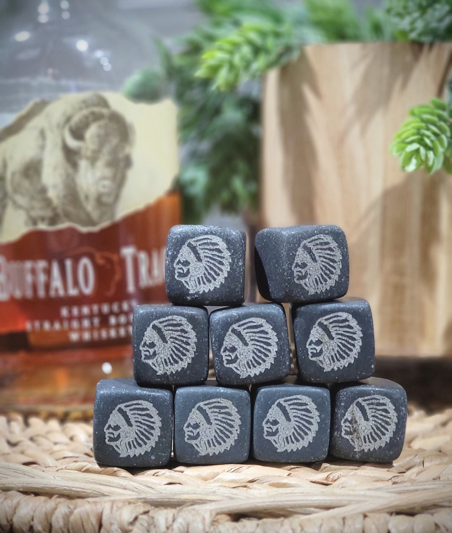 Laser Engraved Whiskey Stones Set | Custom Branded Corporate Gift