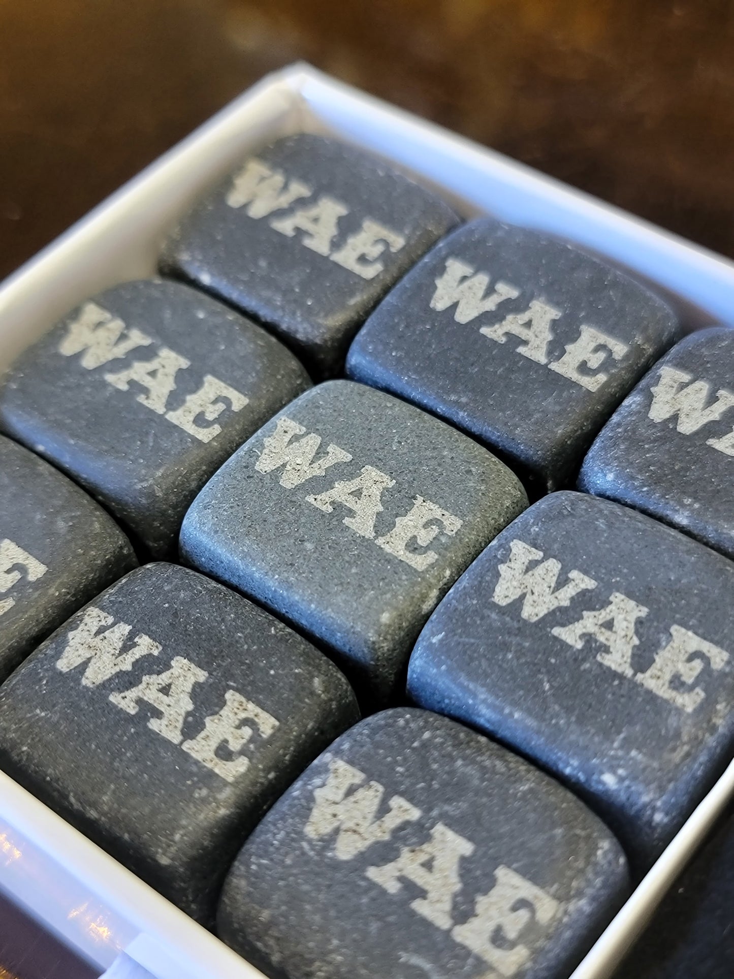 Laser Engraved Whiskey Stones Set | Custom Branded Corporate Gift