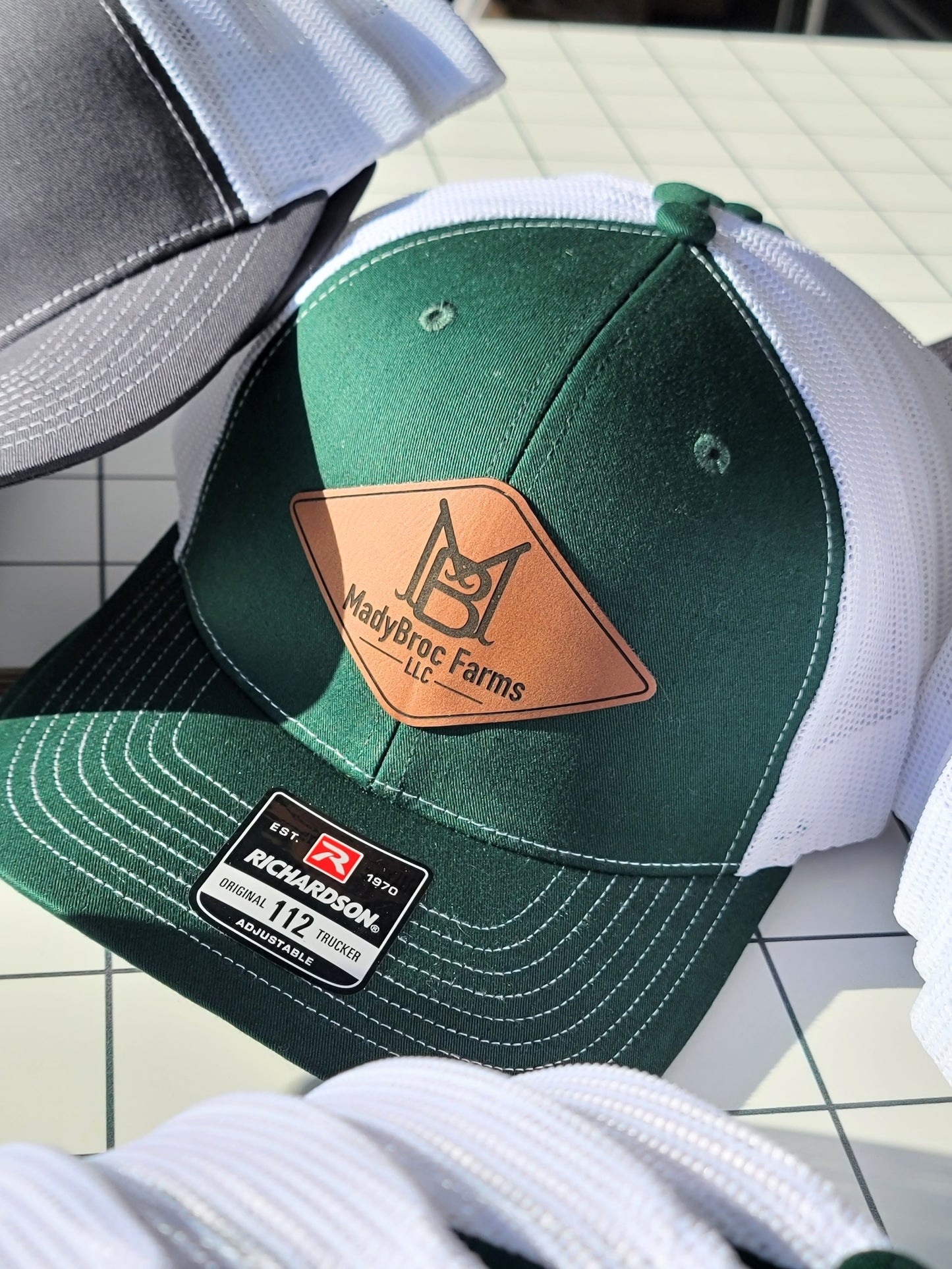 Custom Leather Patch Hats- click for more info