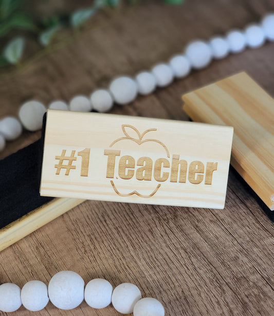 Engraved whiteboard eraser teacher gift