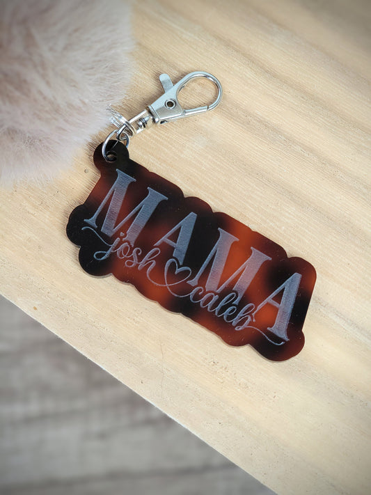 Engraved Mama Keychain