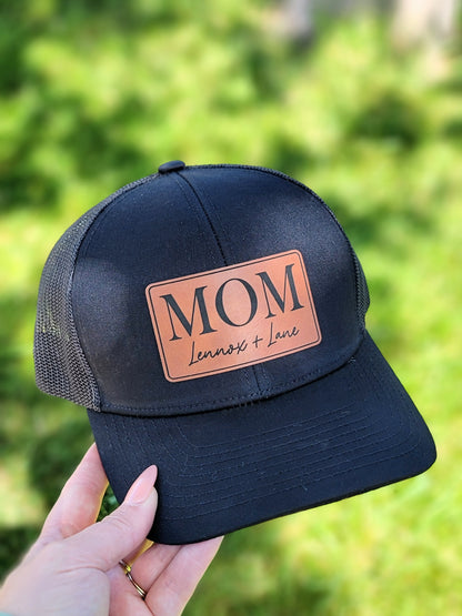 Custom Leather Patch Hats- click for more info