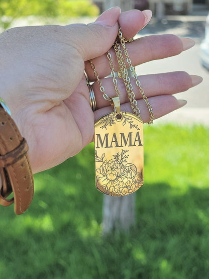 Engraved Dog Tag Pendant/Keychain