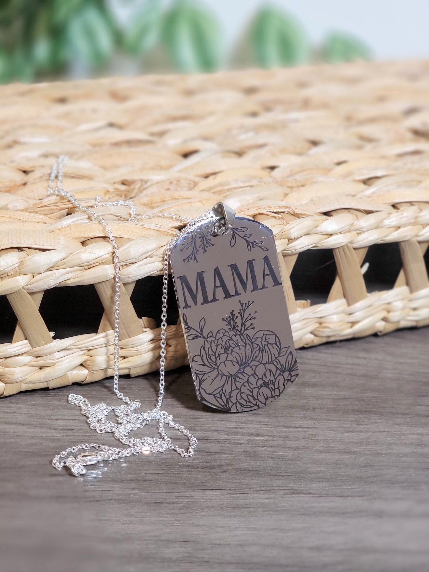 Engraved Dog Tag Pendant/Keychain