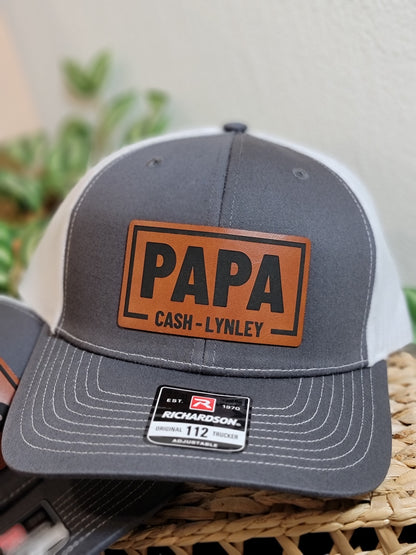 Custom Leather Patch Hats- click for more info