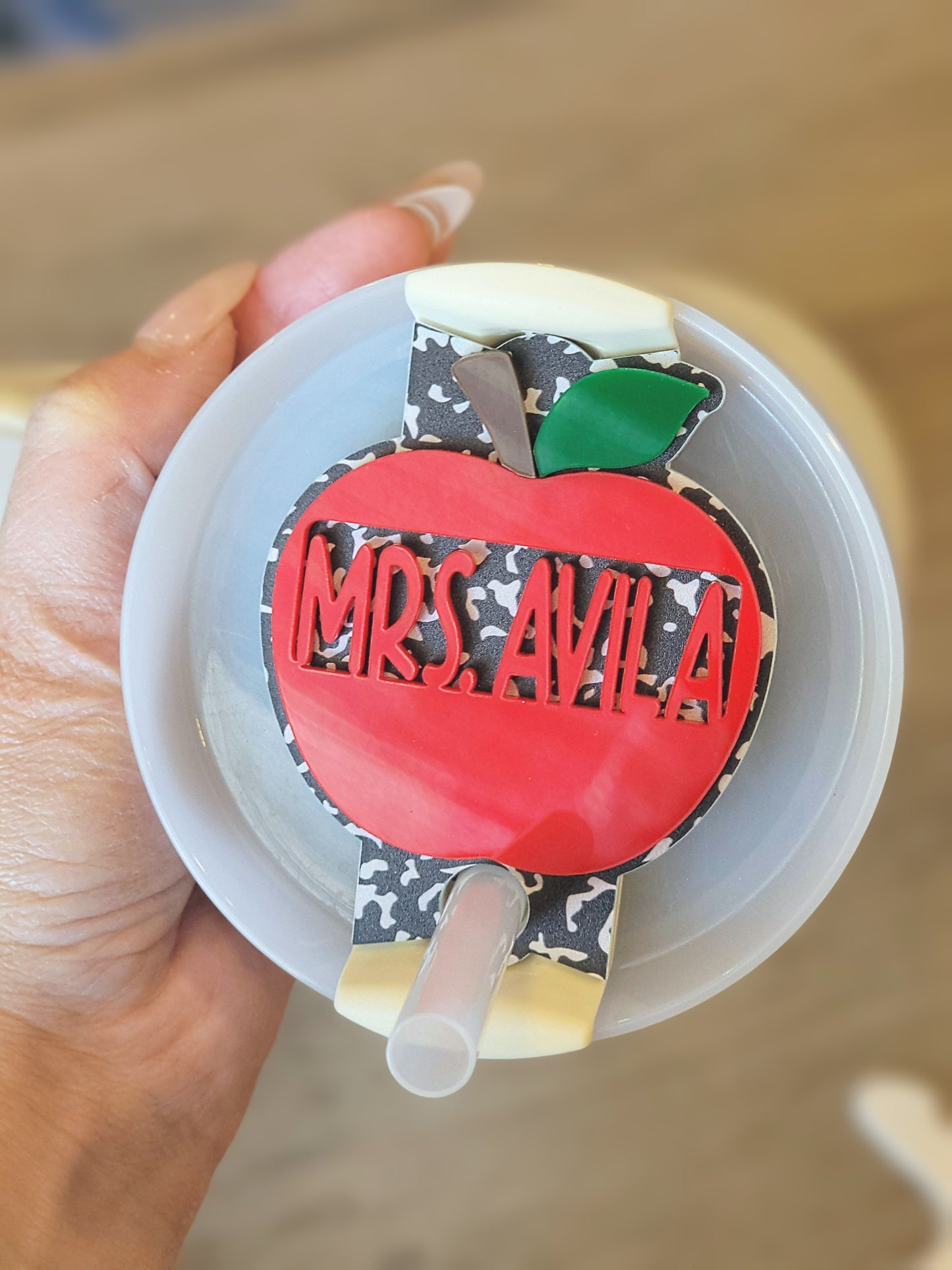 Teacher Apple Tumbler Topper