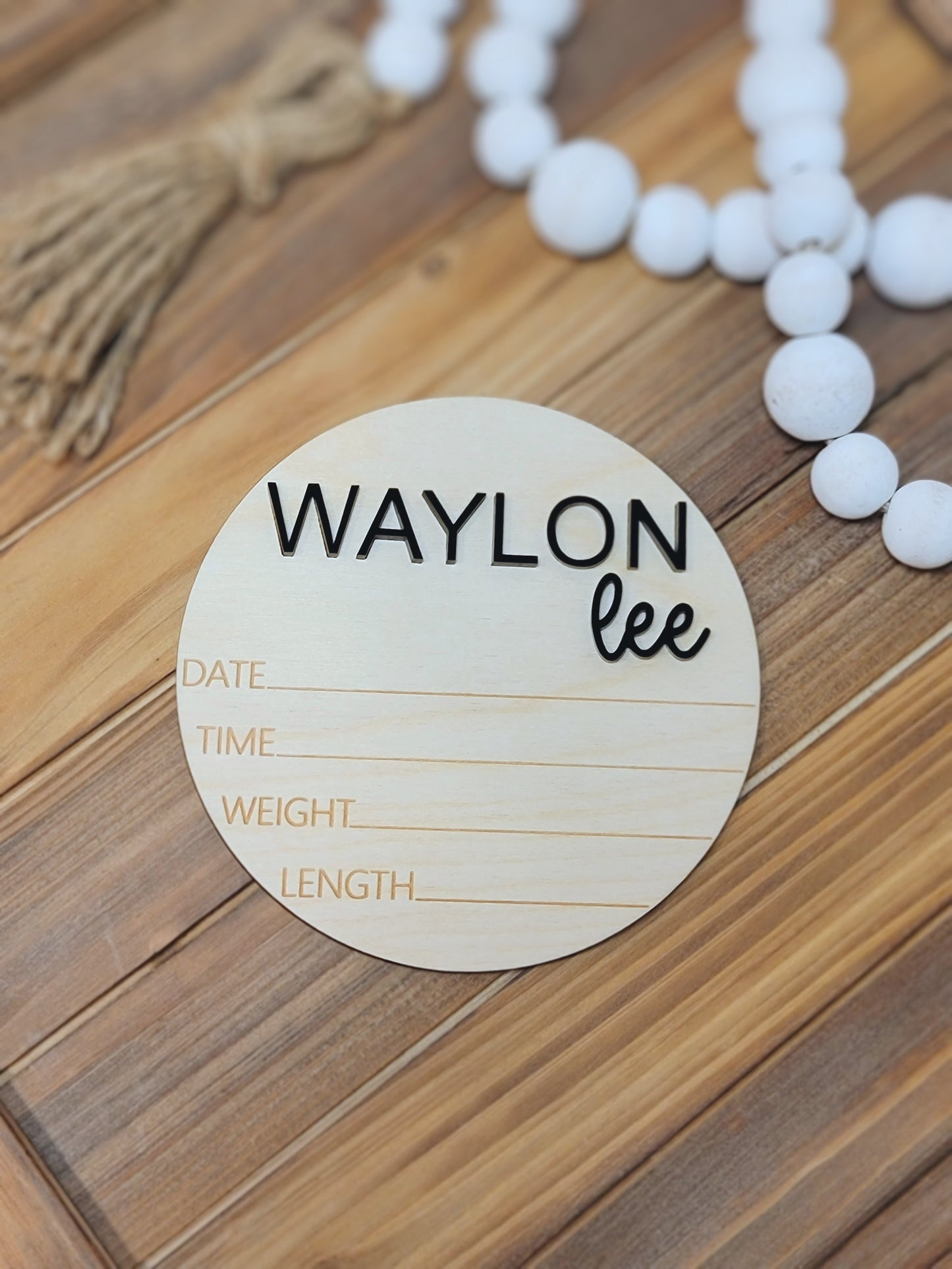 Personalized Newborn Photo Props