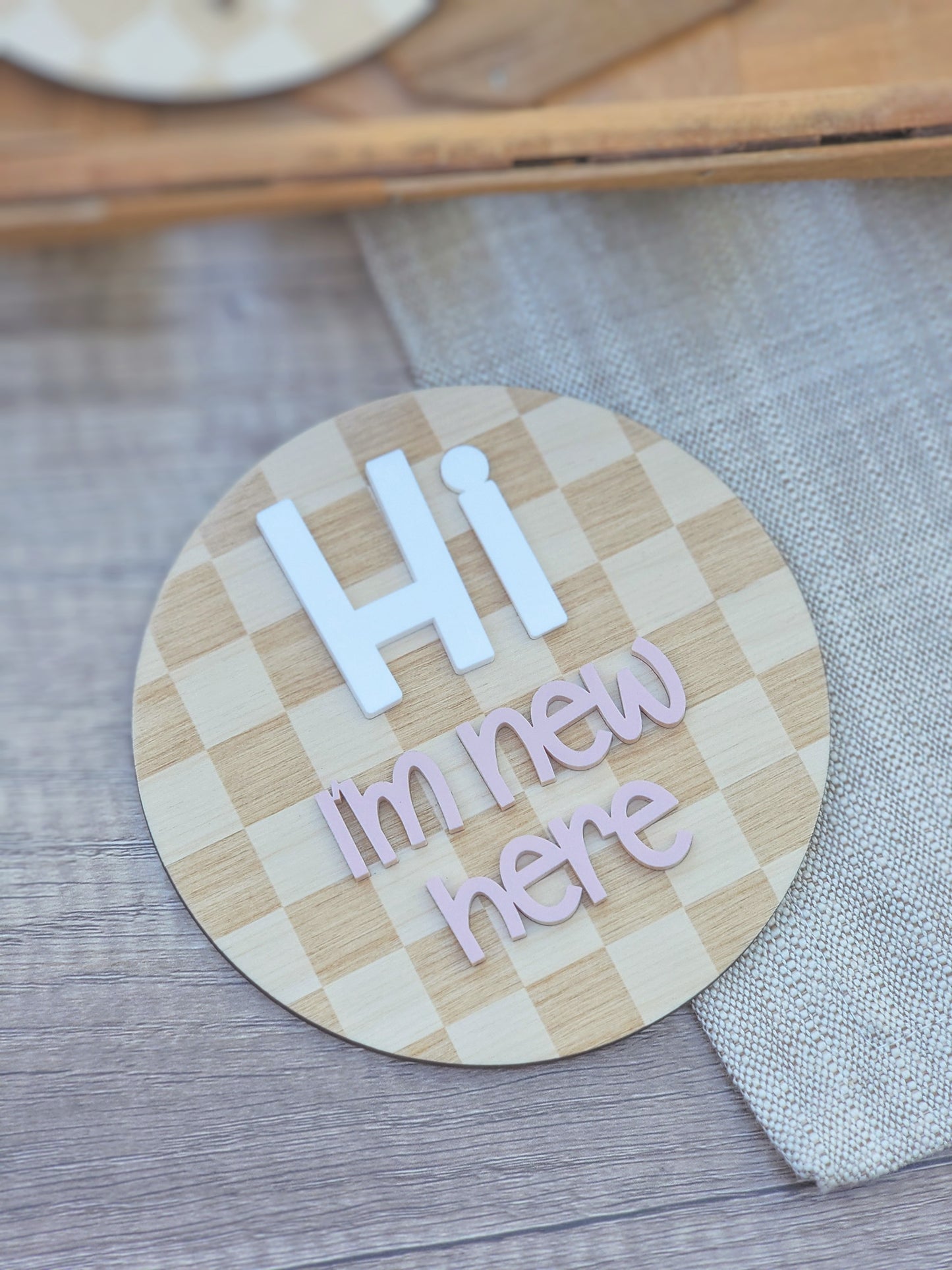 Newborn Photo Props | Checkered