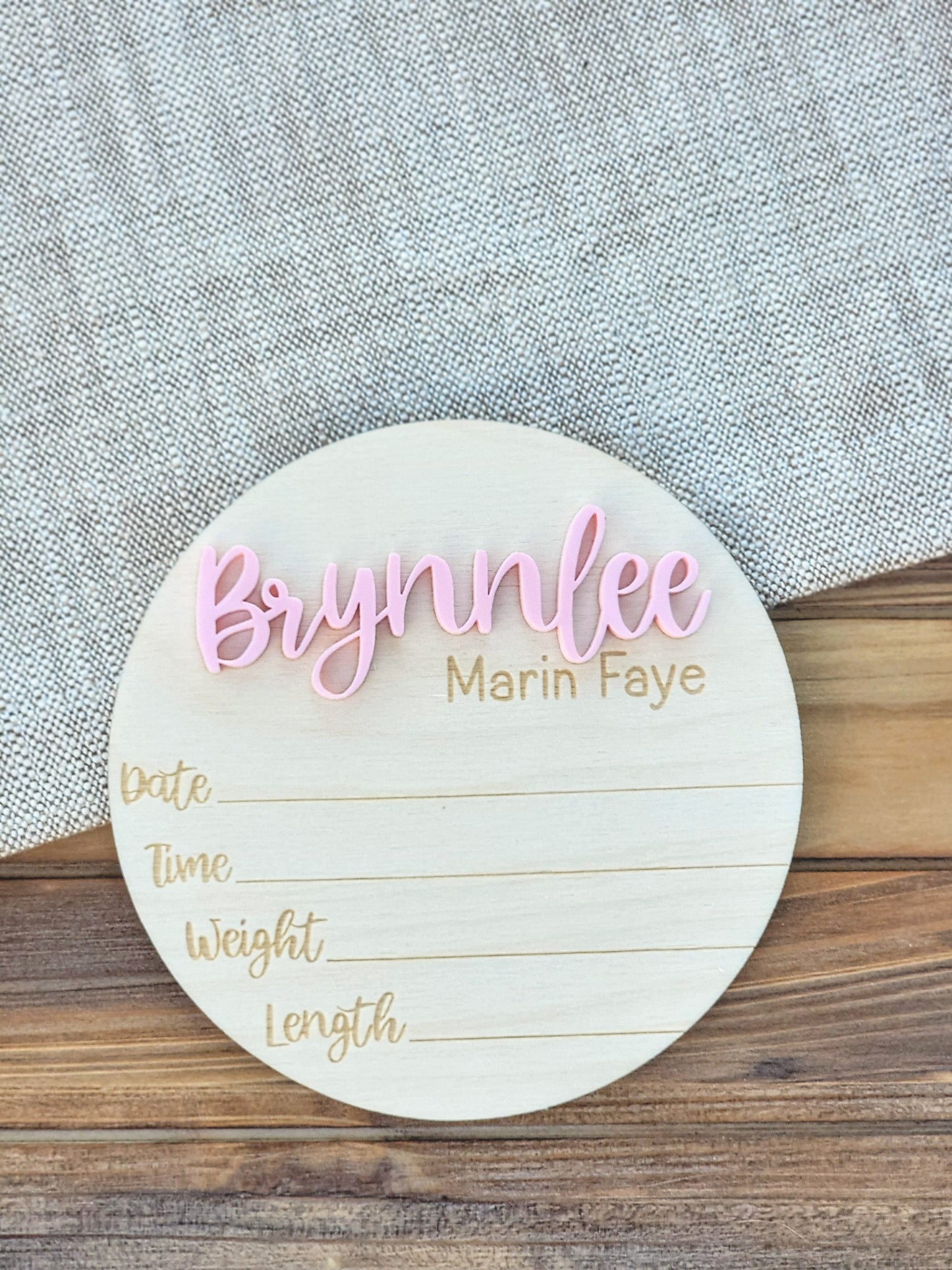 Personalized Newborn Photo Props