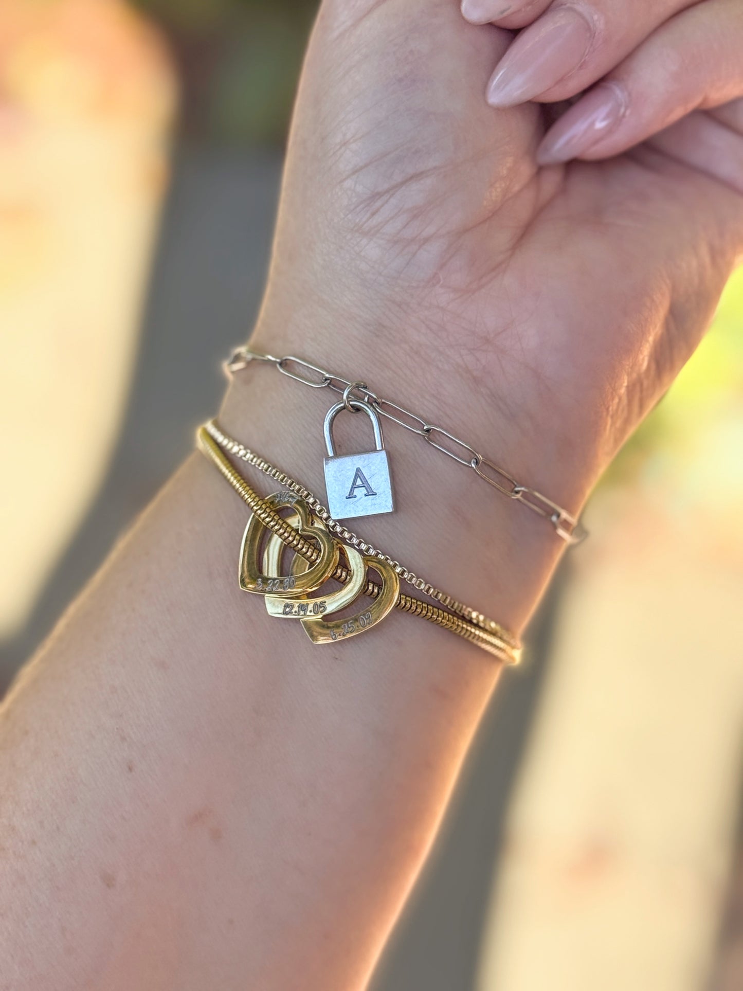 Dainty Lock Bracelet
