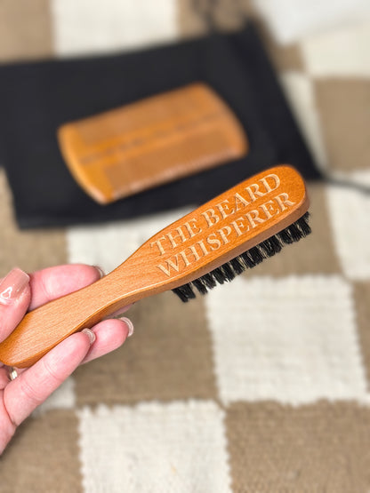 Personalized beard grooming set, engraved Father's Day gift for him