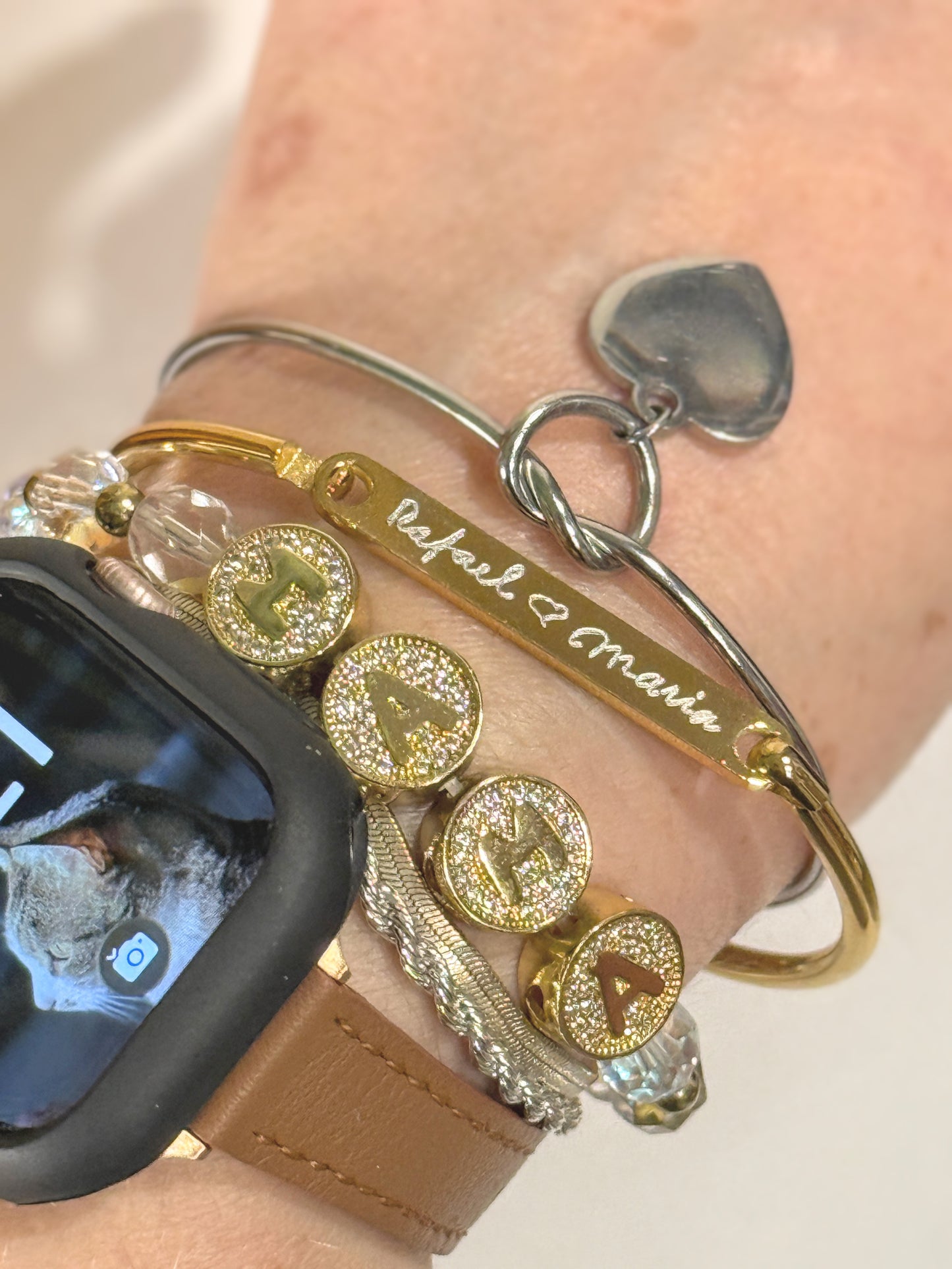 Personalized Bar Bangle Bracelet