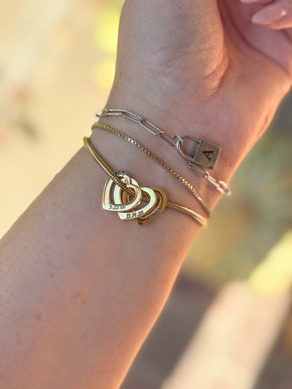 Open Heart Charm Bracelet