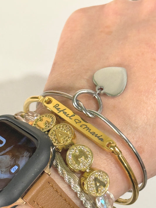 Personalized Bar Bangle Bracelet