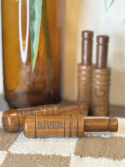 Custom duck call engraved with hunter's name