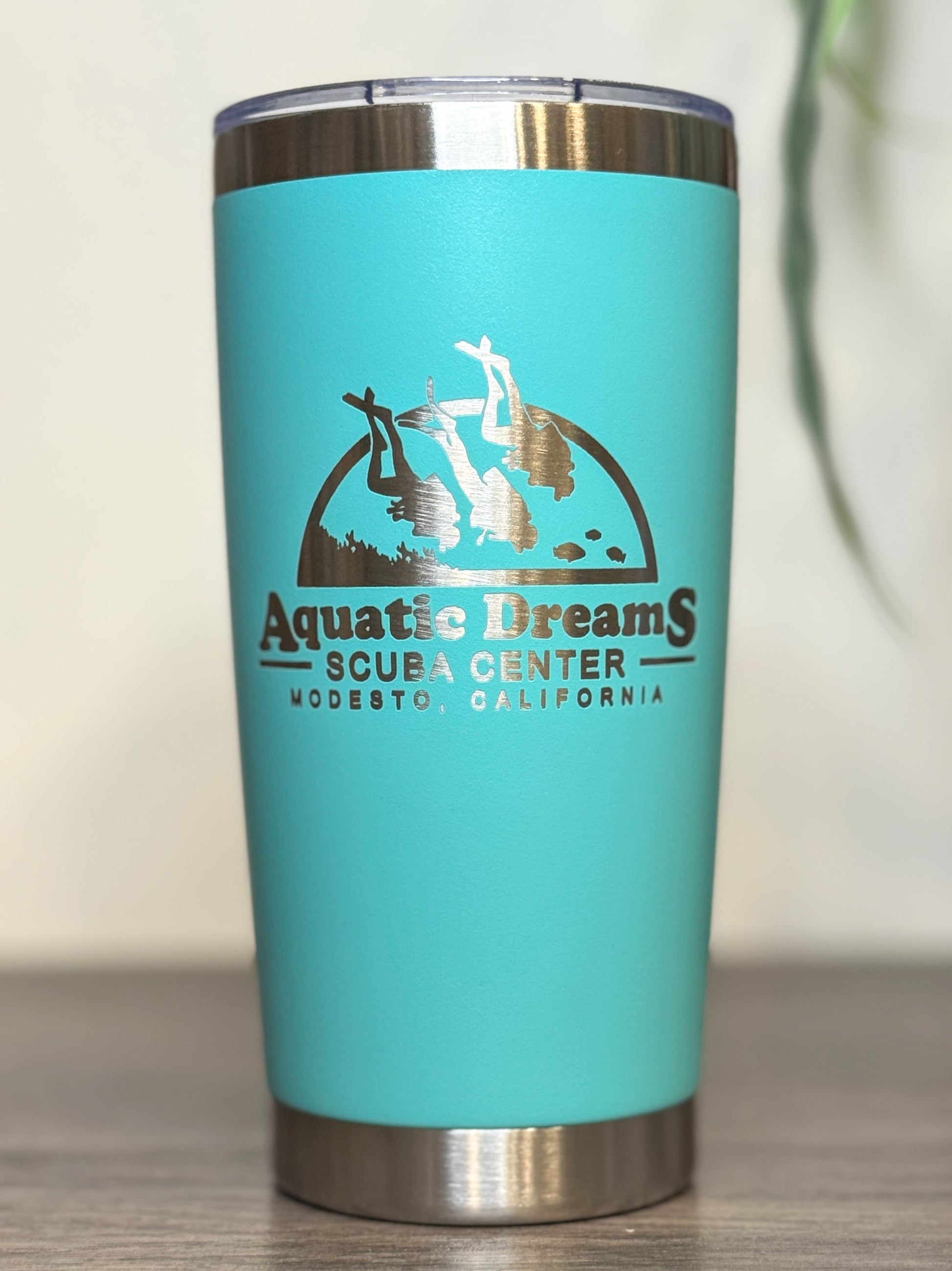 Engraved stainless steel tumbler for company branding