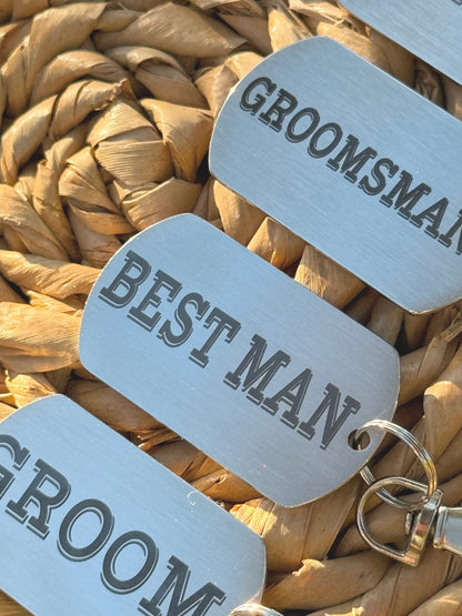 Custom Laser Engraved Stainless Steel Dogtag Keychain | Branded Corporate Gift