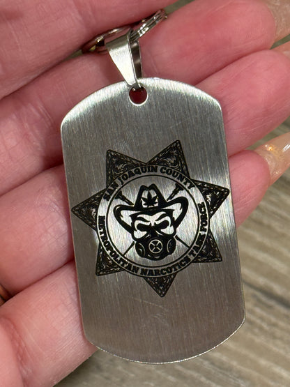 Custom Laser Engraved Stainless Steel Dogtag Keychain | Branded Corporate Gift