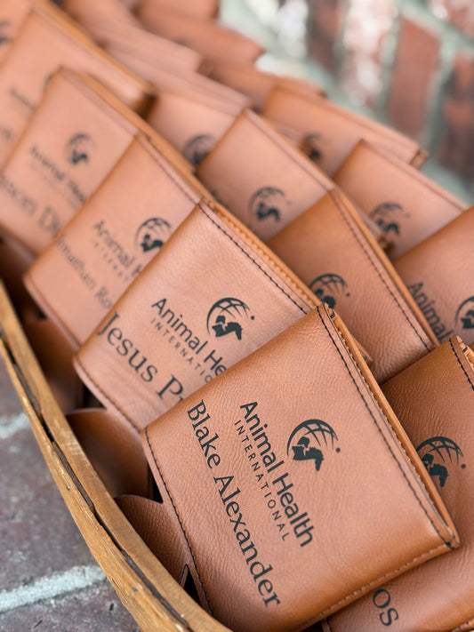 Custom Laser Engraved Leatherette Beverage Holder | Branded Corporate Gift