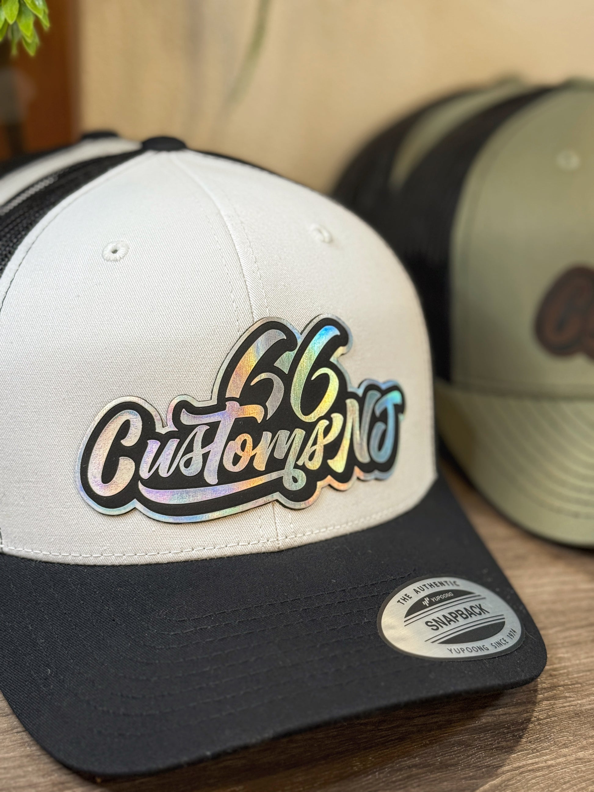 Custom logo leather patch trucker hat for businesses