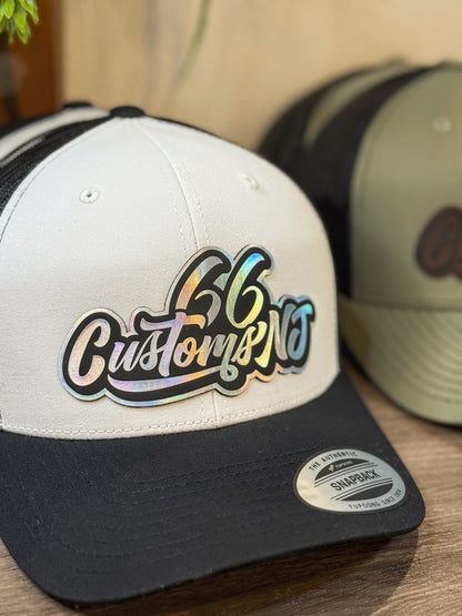 Custom logo leather patch trucker hat for businesses
