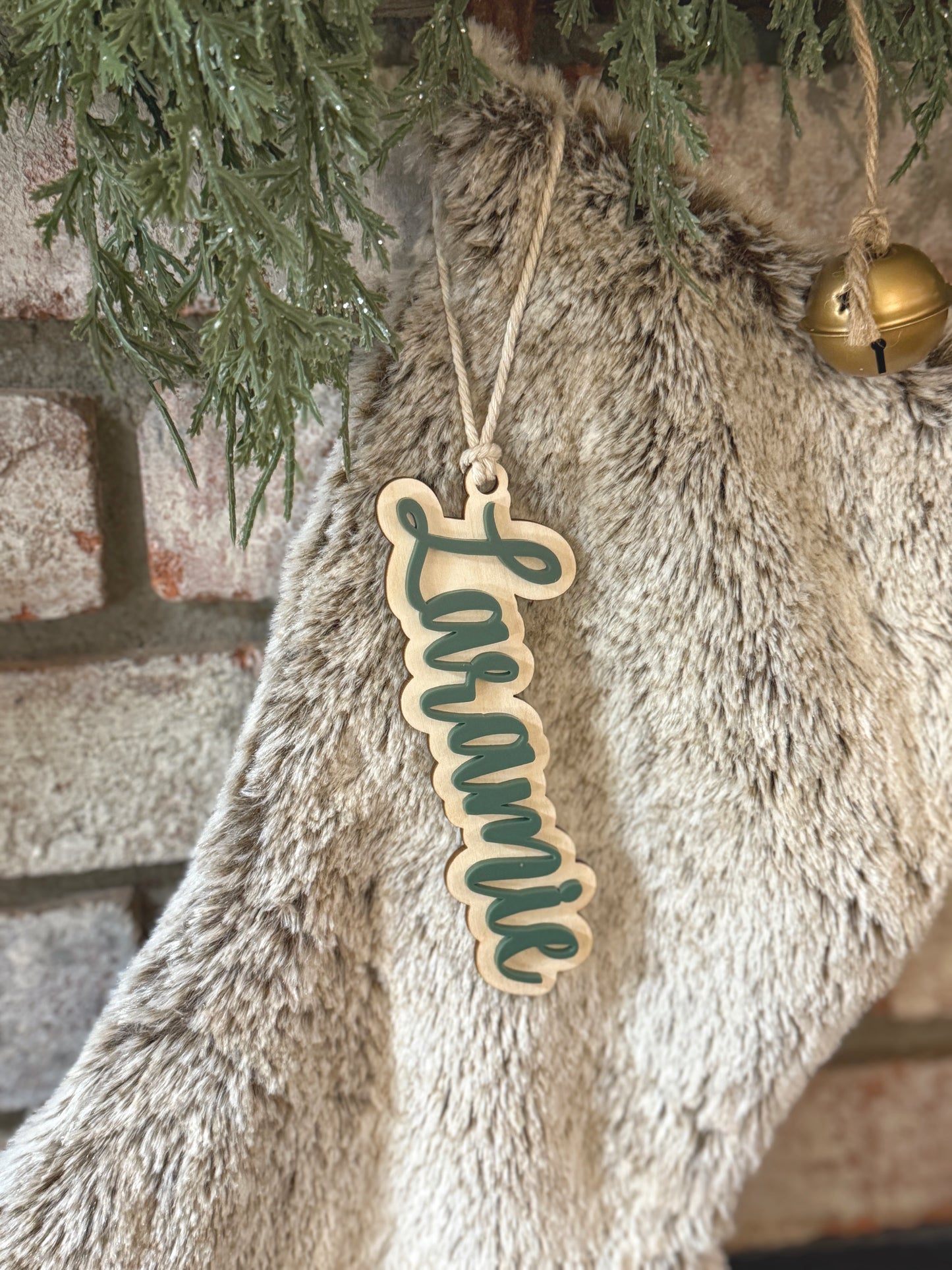 Double layer stocking tag - color combination example