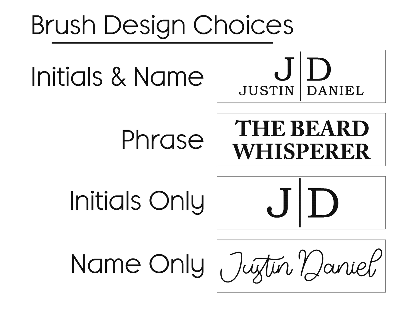How to personalize the engraved beard comb and brush set