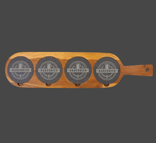 Laser Engraved Acacia Flight Board | Custom Branded Corporate Gift
