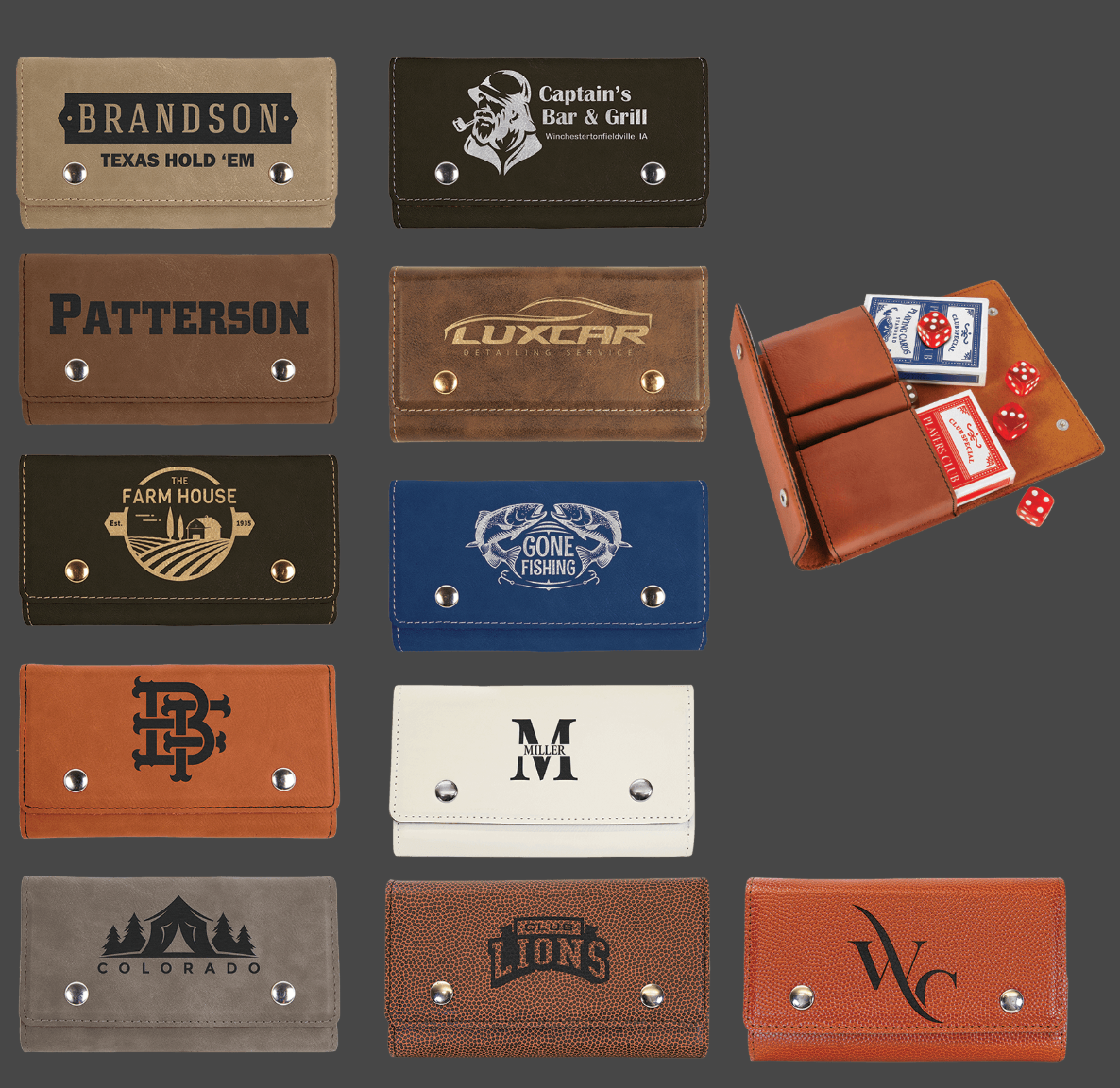 Laser Engraved Card & Dice Set | Custom Branded Corporate Gift