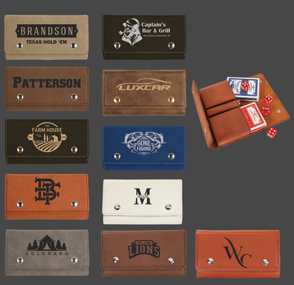 Laser Engraved Card & Dice Set | Custom Branded Corporate Gift