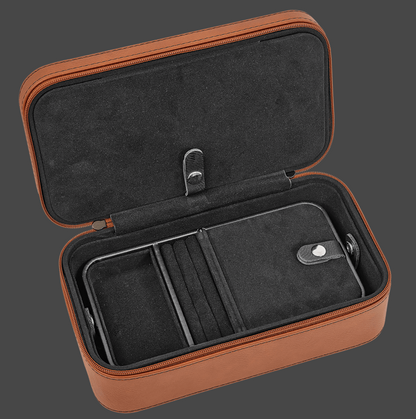 Vegan Leather Travel Jewelry Box Large | Custom Engraved Corporate Gift