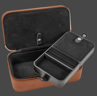 Vegan Leather Travel Jewelry Box Large | Custom Engraved Corporate Gift