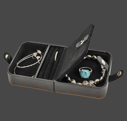 Vegan Leather Travel Jewelry Box Large | Custom Engraved Corporate Gift