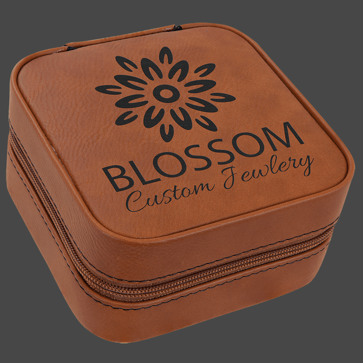 Vegan Leather Travel Jewelry Box Small | Custom Engraved Corporate Gift