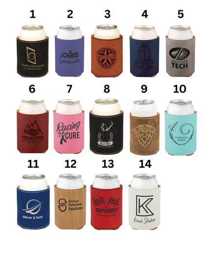 Custom Laser Engraved Leatherette Beverage Holder | Branded Corporate Gift
