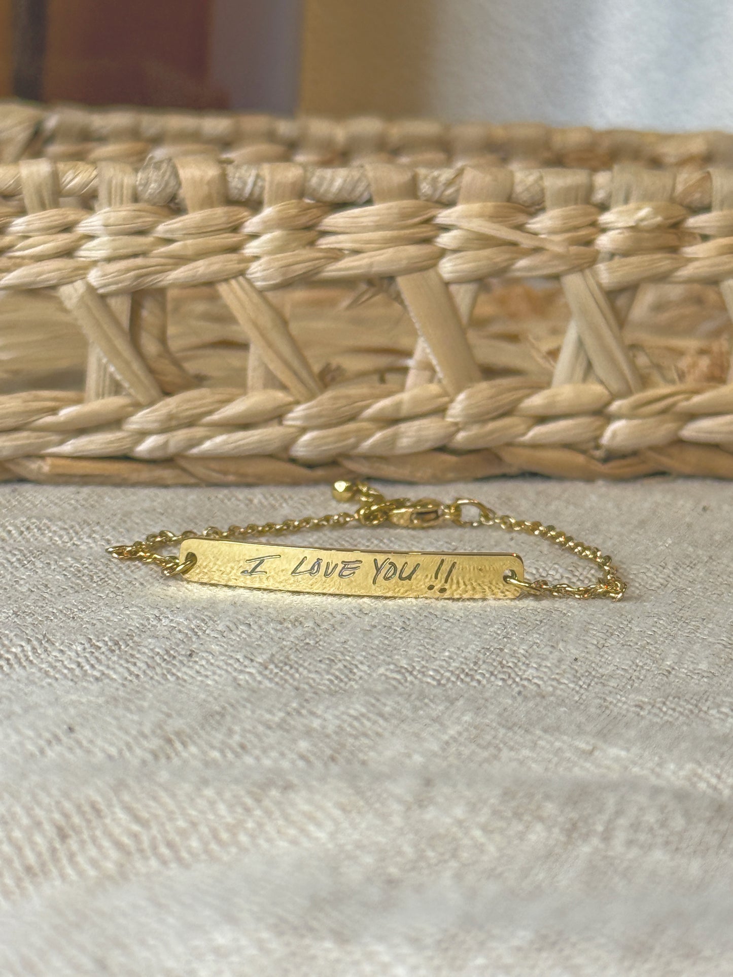 Gold bar bracelet - alternate styled photo