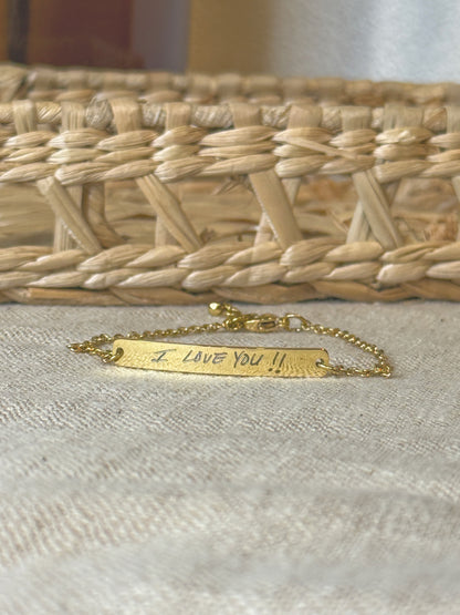 Gold bar bracelet - alternate styled photo