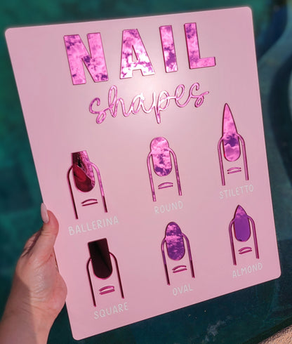 Nail shapes acrylic salon sign