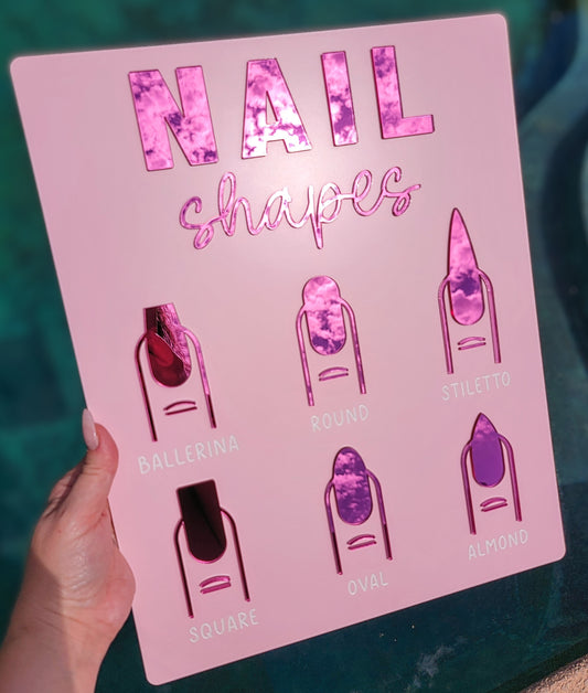 Nail shapes acrylic salon sign